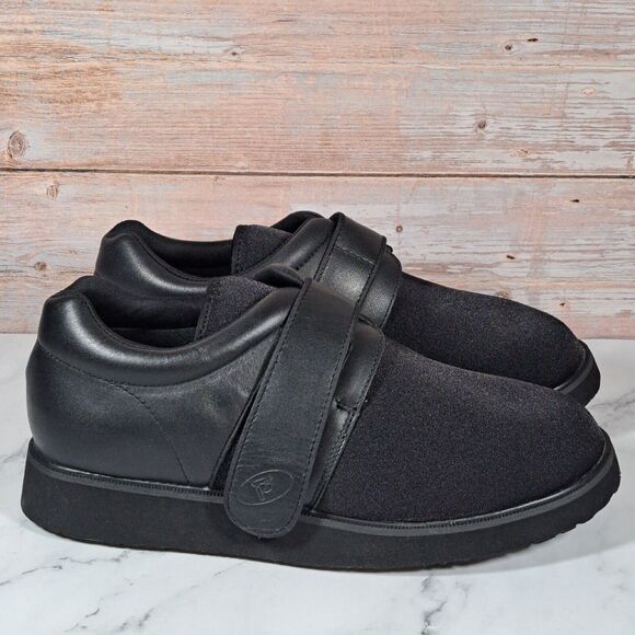 Propet Pedwalker MPED3 Black Smooth Slipon Shoes Hook & Loop Mens Size 10 (VGC) - Picture 3 of 9